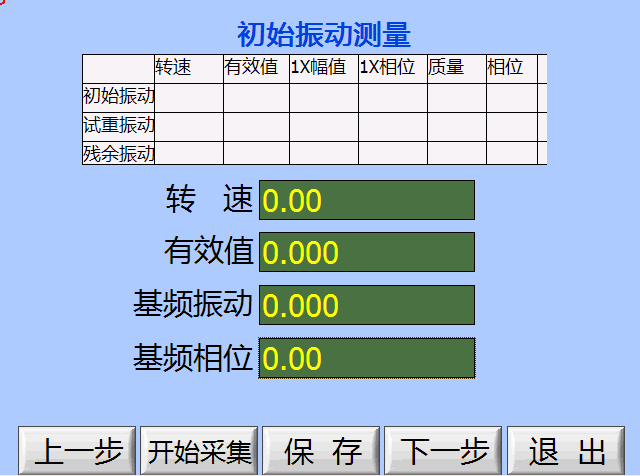 現(xiàn)場動(dòng)平衡儀初始振動(dòng)數(shù)據(jù)采集與保存